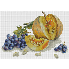 Load image into Gallery viewer, Autumn Fruit - 14CT Stamped Cross Stitch 42*32CM(Joy Sunday)
