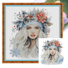 Load image into Gallery viewer, Winter Angel - 14CT Stamped Cross Stitch 44*44CM(Joy Sunday)
