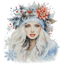 Load image into Gallery viewer, Winter Angel - 14CT Stamped Cross Stitch 44*44CM(Joy Sunday)
