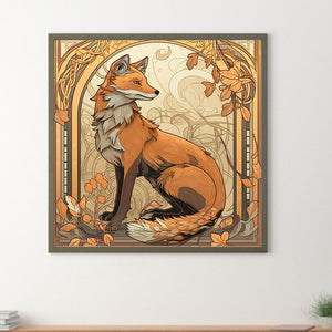 Autumn Fox 30*30CM(Canvas) Full Round Drill Diamond Painting