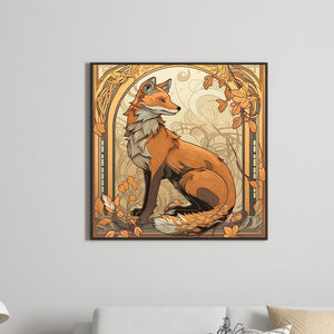 Autumn Fox 30*30CM(Canvas) Full Round Drill Diamond Painting