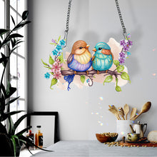 Load image into Gallery viewer, Single Side Bird 5 D Diamond Art Hanging Pendant for Wall Decor (Bird on Branch)
