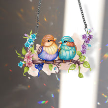 Load image into Gallery viewer, Single Side Bird 5 D Diamond Art Hanging Pendant for Wall Decor (Bird on Branch)
