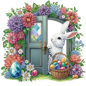 Garden Rabbit 30*30CM(Canvas) Partial Special Shaped Drill Diamond Painting