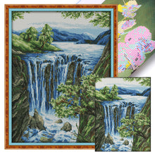 Load image into Gallery viewer, Waterfall(3) - 14CT Stamped Cross Stitch 36*50CM(Joy Sunday)
