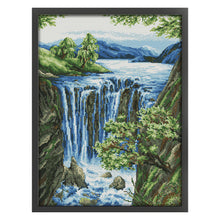 Load image into Gallery viewer, Waterfall(3) - 14CT Stamped Cross Stitch 36*50CM(Joy Sunday)
