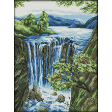 Load image into Gallery viewer, Waterfall(3) - 14CT Stamped Cross Stitch 36*50CM(Joy Sunday)
