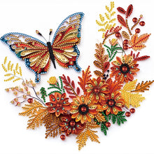 Load image into Gallery viewer, Flowers And Butterflies Paper Painting 30*30CM(Canvas) Partial Special Shaped Drill Diamond Painting
