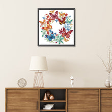 Load image into Gallery viewer, Flowers And Butterflies Paper Painting 30*30CM(Canvas) Partial Special Shaped Drill Diamond Painting
