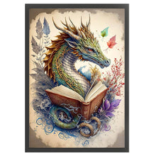 Load image into Gallery viewer, Retro Poster-Dragon Reading A Book - 11CT Counted Cross Stitch 40*60CM
