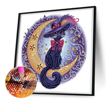 Load image into Gallery viewer, Personalized Black Cat 30*30CM(Canvas) Partial Special Shaped Drill Diamond Painting
