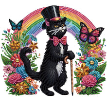 Load image into Gallery viewer, Personalized Black Cat 30*30CM(Canvas) Partial Special Shaped Drill Diamond Painting
