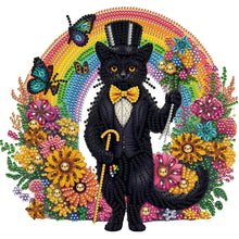 Load image into Gallery viewer, Personalized Black Cat 30*30CM(Canvas) Partial Special Shaped Drill Diamond Painting
