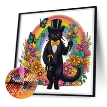 Load image into Gallery viewer, Personalized Black Cat 30*30CM(Canvas) Partial Special Shaped Drill Diamond Painting
