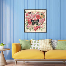 Load image into Gallery viewer, Love Butterfly Rose 30*30CM(Canvas) Partial Special Shaped Drill Diamond Painting
