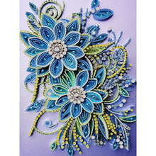 Load image into Gallery viewer, Flower Quill Painting 30*40CM(Canvas) Partial Special Shaped Drill Diamond Painting
