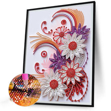 Load image into Gallery viewer, Flower Quill Painting 30*40CM(Canvas) Partial Special Shaped Drill Diamond Painting
