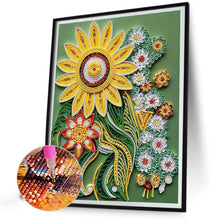 Load image into Gallery viewer, Flower Quill Painting 30*40CM(Canvas) Partial Special Shaped Drill Diamond Painting
