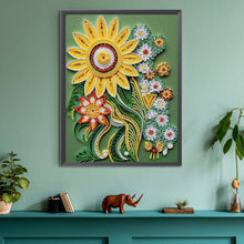 Load image into Gallery viewer, Flower Quill Painting 30*40CM(Canvas) Partial Special Shaped Drill Diamond Painting
