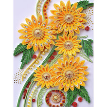 Load image into Gallery viewer, Flower Quill Painting 30*40CM(Canvas) Partial Special Shaped Drill Diamond Painting
