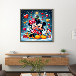 Mickey And Minnie - 11CT Stamped Cross Stitch 45*45CM