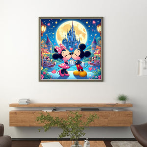 Mickey And Minnie - 11CT Stamped Cross Stitch 45*45CM