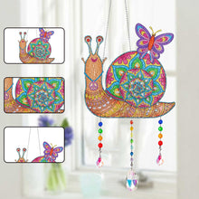 Load image into Gallery viewer, Animal Wind Chimes Snail Butterfly Diamond Crystal Painting Ornament Wall Decor
