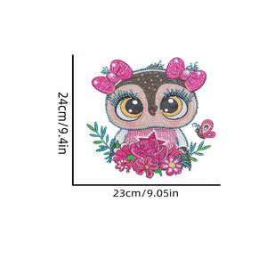 Animal Wind Chimes Cute Owl Diamond Crystal Painting Ornaments Art Wall Decor