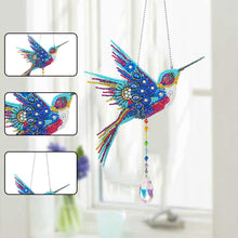 Load image into Gallery viewer, Animal Wind Chimes Hummingbird Diamond Crystal Painting Ornaments Art Wall Decor
