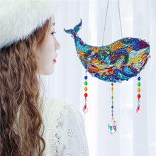 Load image into Gallery viewer, Animal Wind Chimes Beautiful Whale Diamond Crystal Painting Ornament Wall Decor
