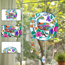 Load image into Gallery viewer, Animal Wind Chimes Beautiful Bird On Branch Diamond Crystal Painting Ornament
