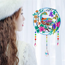 Load image into Gallery viewer, Animal Wind Chimes Beautiful Bird On Branch Diamond Crystal Painting Ornament
