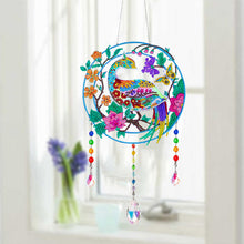 Load image into Gallery viewer, Animal Wind Chimes Beautiful Bird On Branch Diamond Crystal Painting Ornament
