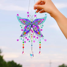 Load image into Gallery viewer, Animal Wind Chimes Butterfly Flower Diamond Crystal Painting Ornament Wall Decor
