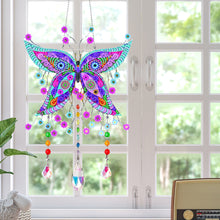 Load image into Gallery viewer, Animal Wind Chimes Butterfly Flower Diamond Crystal Painting Ornament Wall Decor
