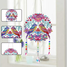 Load image into Gallery viewer, Animal Wind Chimes Flower 1 Pair Lovebirds Diamond Crystal Painting Ornament
