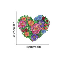 Load image into Gallery viewer, Flower Wind Chimes Heart Diamond Crystal Painting Ornaments for Home Wall Decor
