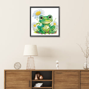 Pond Frog 30*30CM(Canvas) Partial Special Shaped Drill Diamond Painting