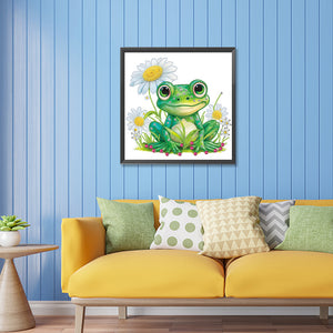 Pond Frog 30*30CM(Canvas) Partial Special Shaped Drill Diamond Painting