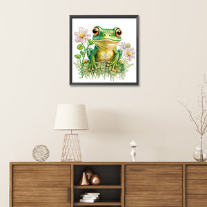 Pond Frog 30*30CM(Canvas) Partial Special Shaped Drill Diamond Painting