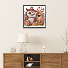 Load image into Gallery viewer, Rose Owl House 30*30CM(Canvas) Partial Special Shaped Drill Diamond Painting
