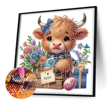 Load image into Gallery viewer, Highland Yak 30*30CM(Canvas) Partial Special Shaped Drill Diamond Painting
