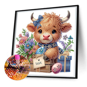 Highland Yak 30*30CM(Canvas) Partial Special Shaped Drill Diamond Painting