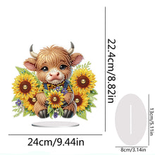 Load image into Gallery viewer, Special Shaped Yak Desktop Diamond Painting for Beginner Kids (Yak Sunflower)
