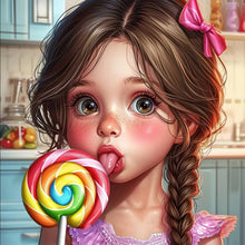 Load image into Gallery viewer, Smart Candy Girl 30*30CM(Canvas) Full Round Drill Diamond Painting
