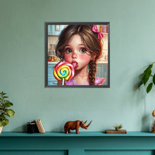 Load image into Gallery viewer, Smart Candy Girl 30*30CM(Canvas) Full Round Drill Diamond Painting
