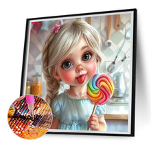 Load image into Gallery viewer, Smart Candy Girl 30*30CM(Canvas) Full Round Drill Diamond Painting
