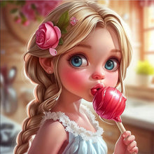 Load image into Gallery viewer, Smart Candy Girl 30*30CM(Canvas) Full Round Drill Diamond Painting
