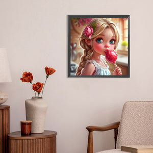 Smart Candy Girl 30*30CM(Canvas) Full Round Drill Diamond Painting