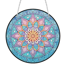 Load image into Gallery viewer, Acrylic Single-Sided Diamond Art Hanging Pendant Office Decor (Mandala Flower 1)
